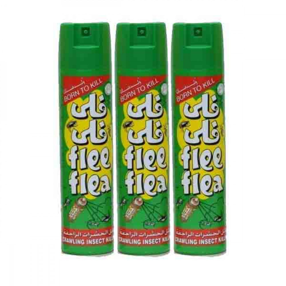 FLEE-FLEA CRAWLING INSECT KILLER (GREEN) 400ML 2+1 FREE 0