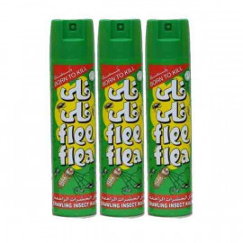 FLEE-FLEA CRAWLING INSECT KILLER (GREEN) 400ML 2+1 FREE 0