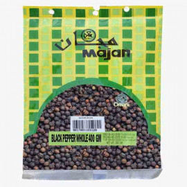 MAJAN BLACK PEPPER WHOLE 400  GM فلفل اسود مجان 400جرام