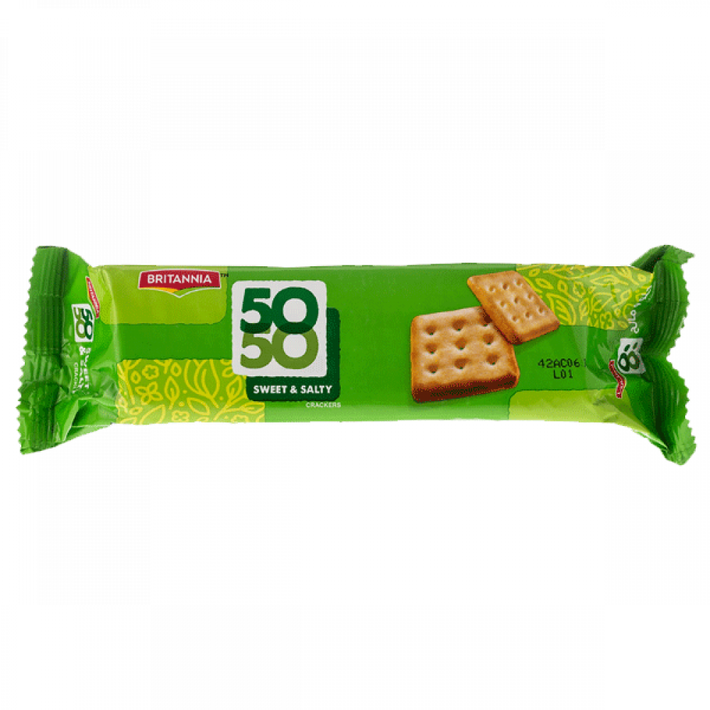 BRITANNIA BISCUITS FIFTY FIFTY 71GMSبسكويت 50/50 بريتانيا 71جرام