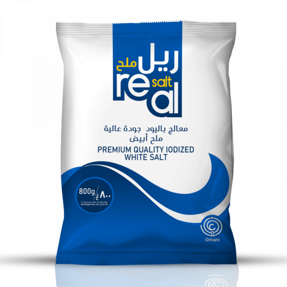 REAL WHITE SALT PACKET 800GMملح ابيض حقيقي 12X800جرام