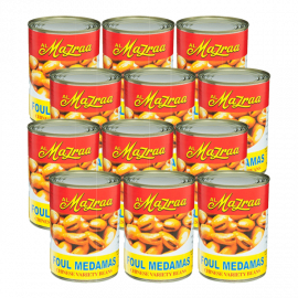 AL MAZRA FOUL MEDAMAS 12X400GM S/PRICEفول مدمس المزرعة 12×400جرام