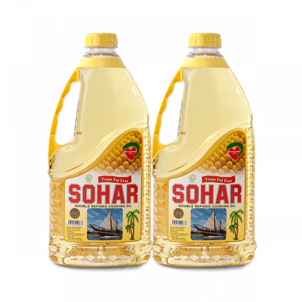 SOHAR VEGETABLE OIL PET 2X1.5LTR +750ML